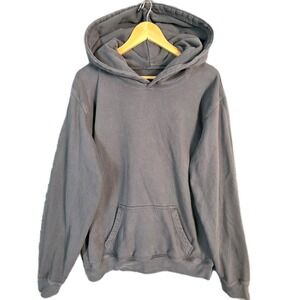 Standard Issue Hoodie Mens Large Gray Sweatshirt Heavyweight Long Sleeves Hooded